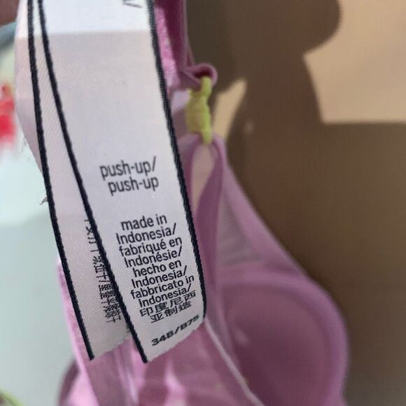 Victoria's Secret Women's Pink Floral Lace Underwired Push Up Bra Size 34B - Picture 5 of 5